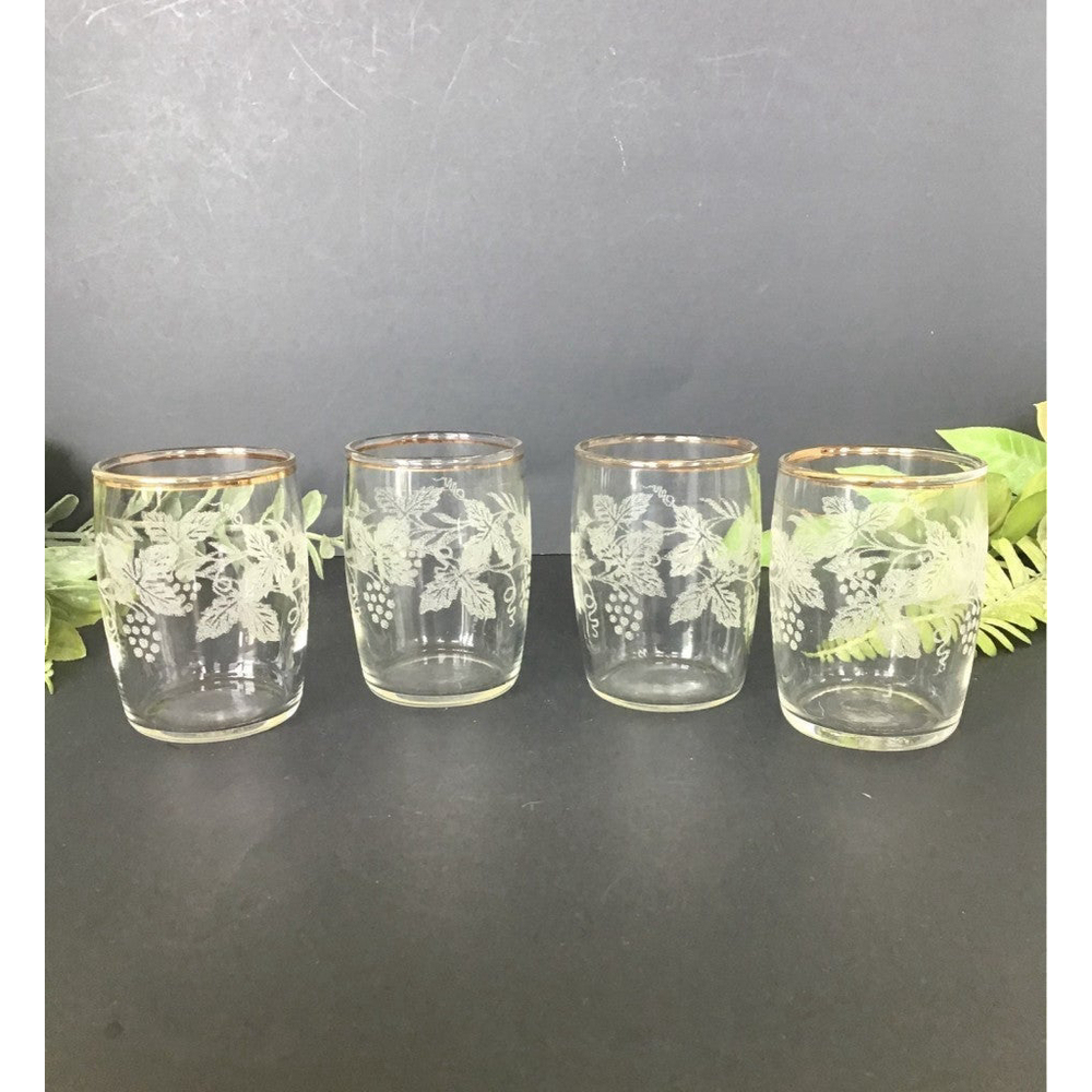 Vintage Juice Glasses 5 ounce set of 4